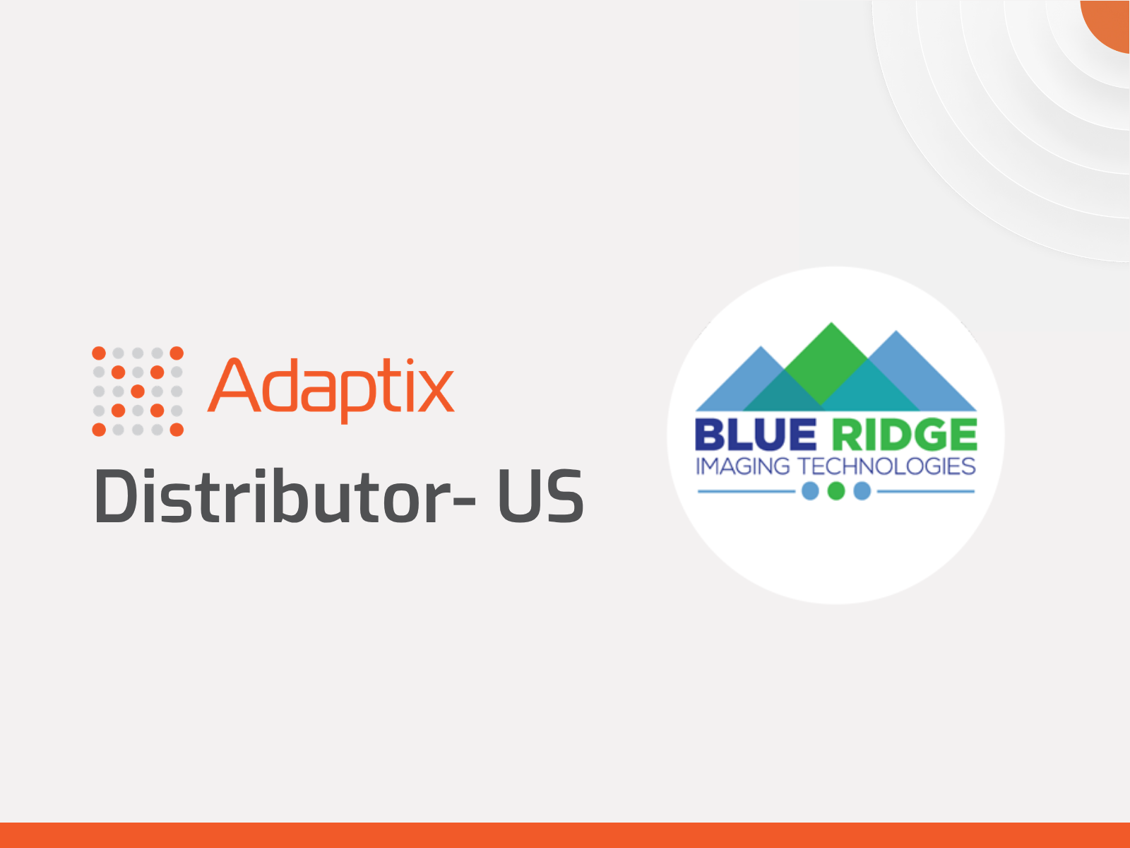 company logo of Adaptix and Blue Ridge imaging